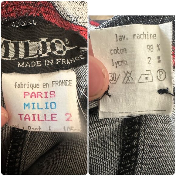 Milio USA Flag Painted Print Flare Pants Women XS 2 Vintage Retro Patriotic Boho - Picture 3 of 12